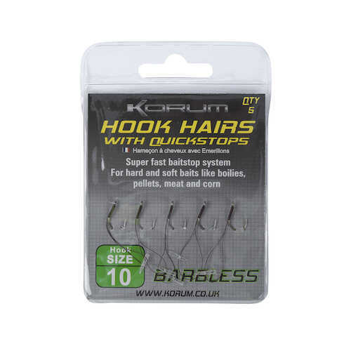 size 6  Packs of 5 Hair Rigs to Braid Barbless 