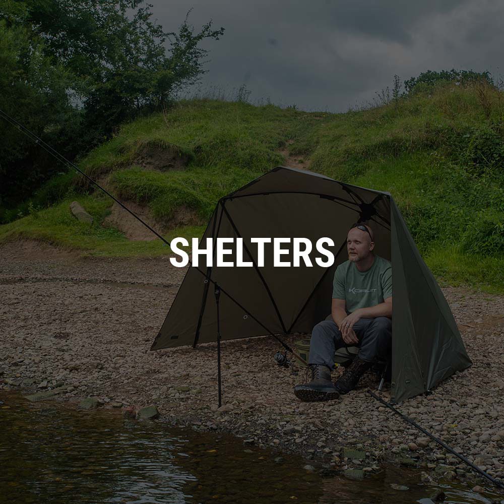 Mat Woods in a Korum Shelter